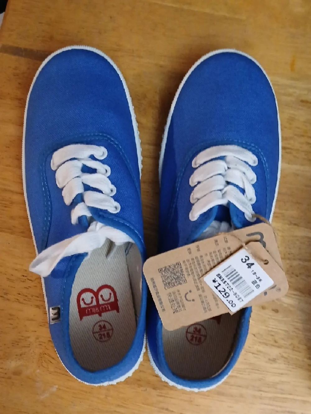 miml Blue Canvas Lace-Up Sneakers Unisex